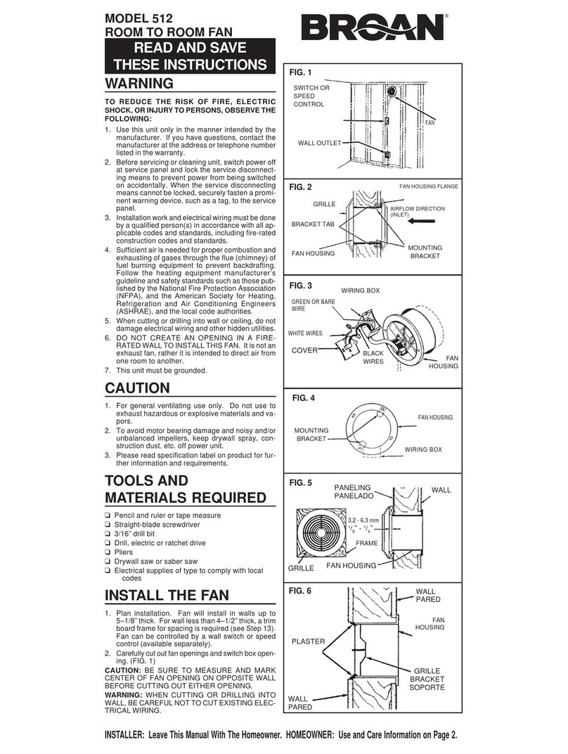 Broan 512 User manual