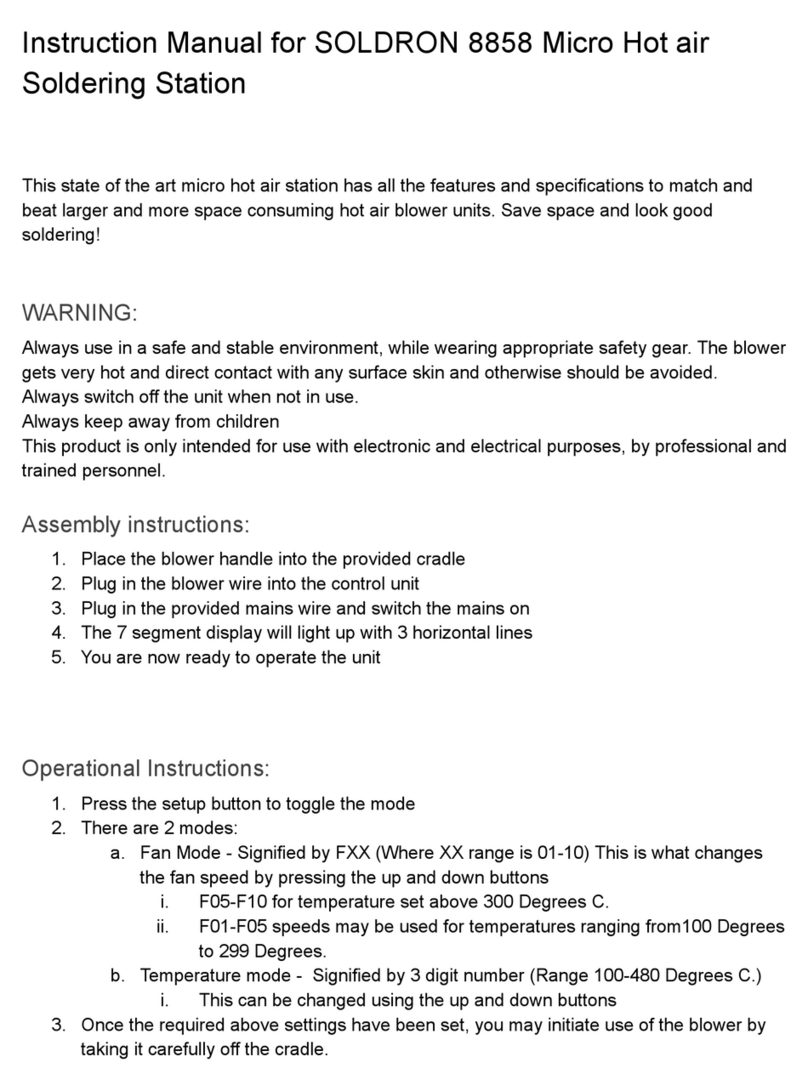 Soldron 8858 instruction manual