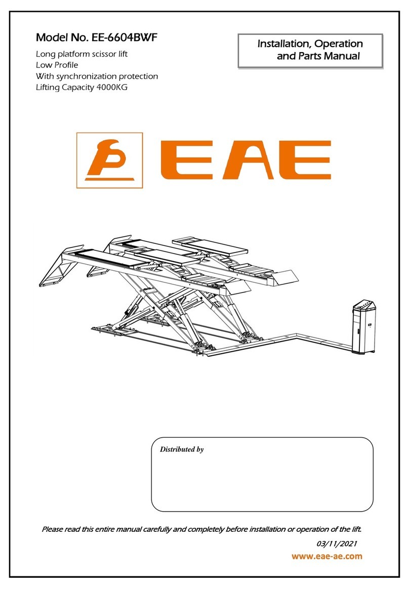 EAE EE-6604BWF Installation, operation, and parts manual EAE EE-6604BWF Installation, operation, and parts manual