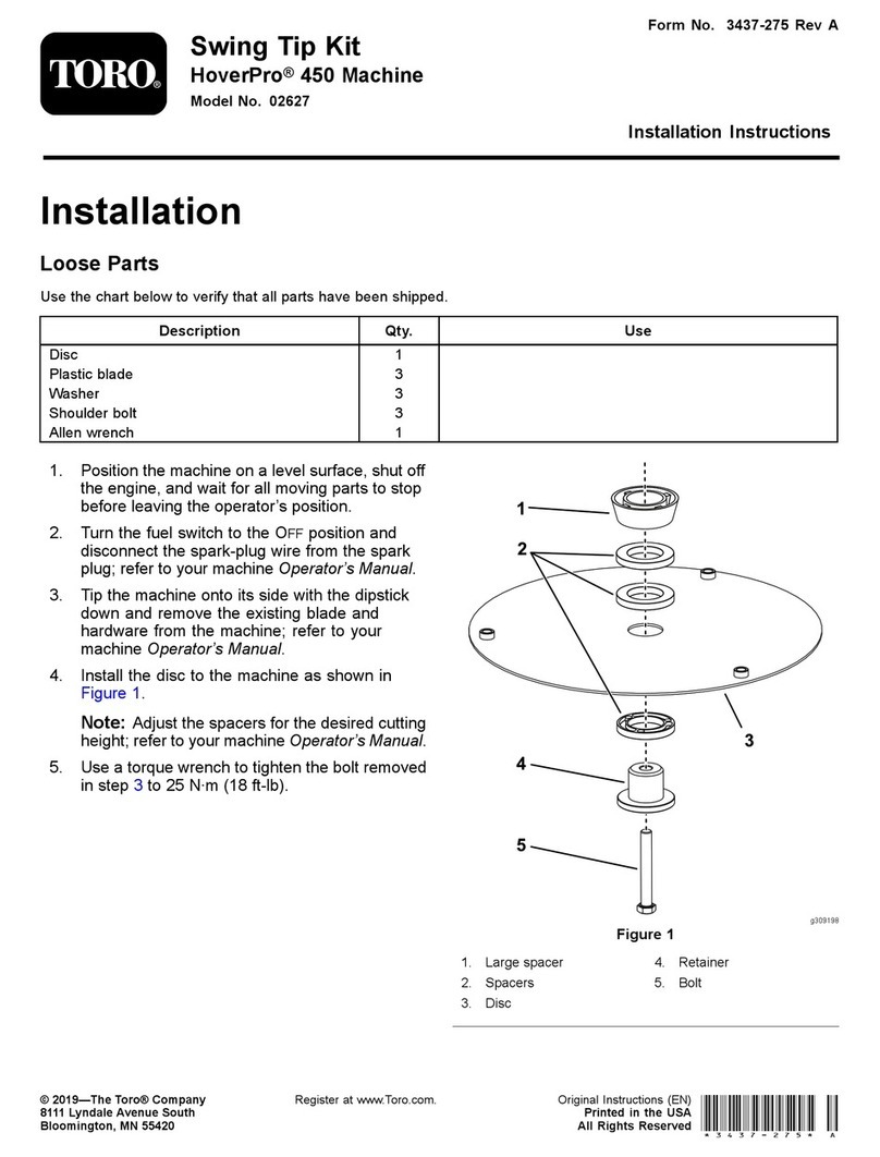 Toro HoverPro 450 User manual