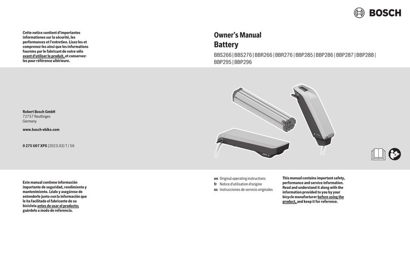 Bosch Surly BBS266 User manual Bosch Surly BBS266 User manual