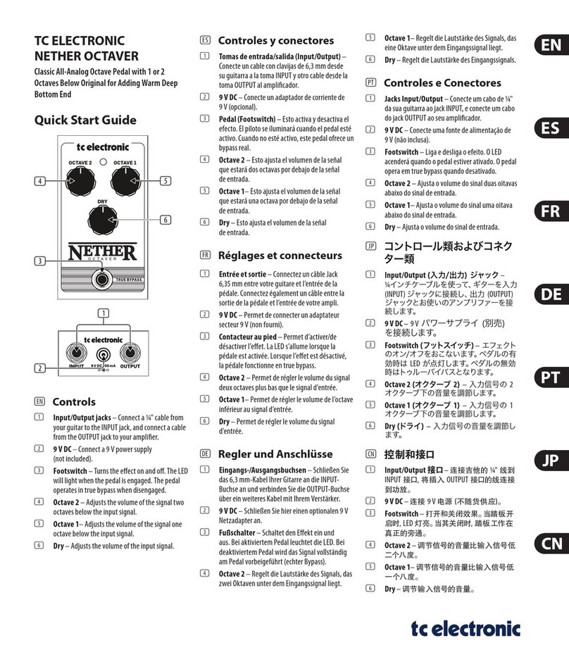 TC Electronic NETHER OCTAVER User manual