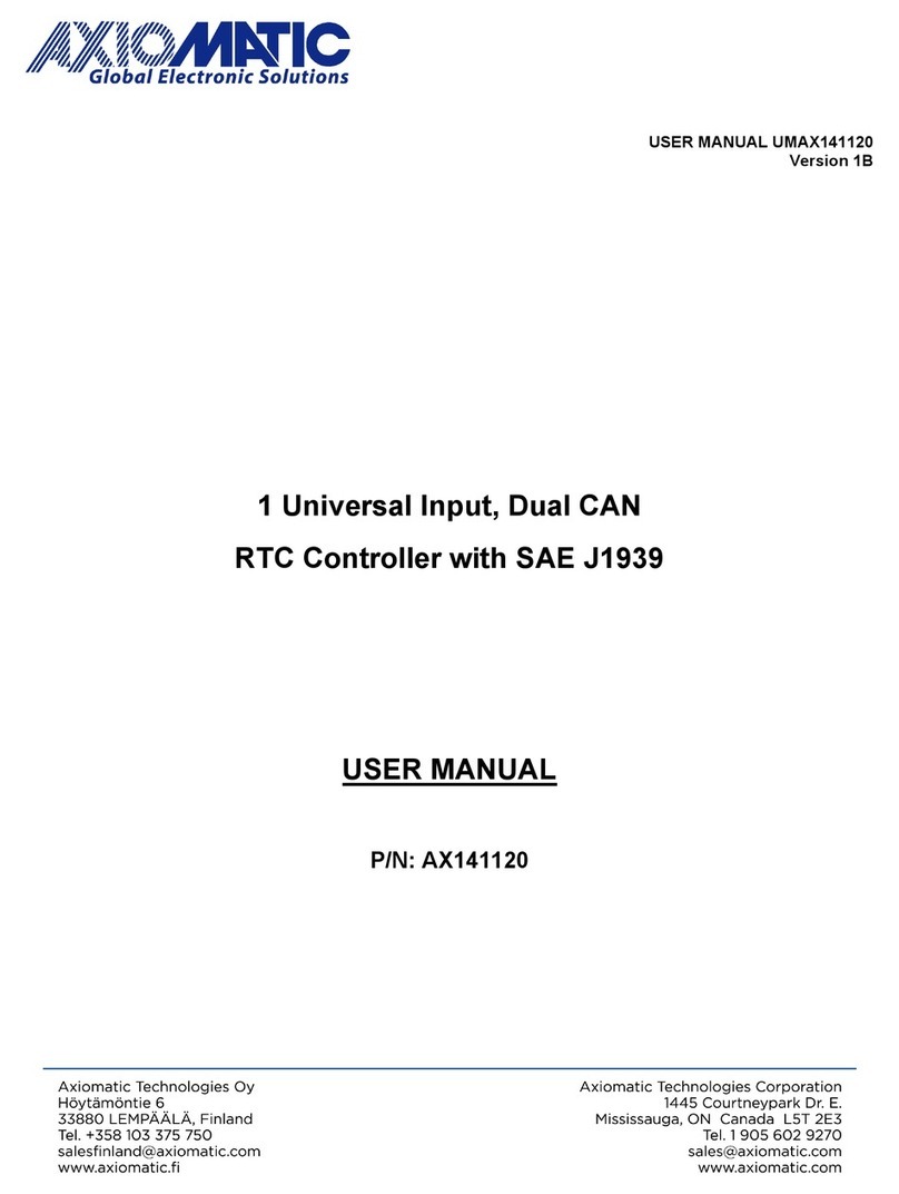 AXIOMATIC AX141120 User manual