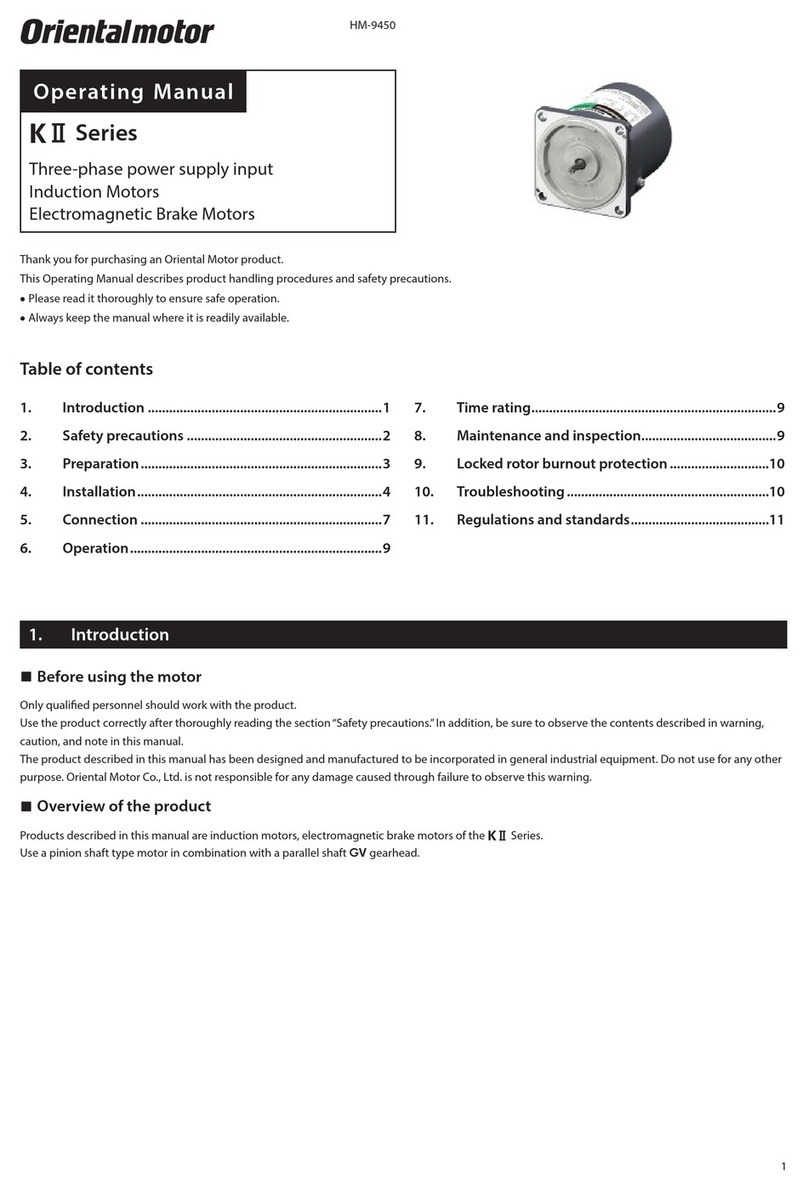 Oriental motor K II Series operating manual