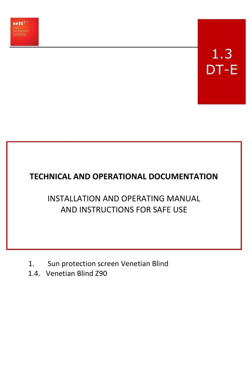 SELT Venetian Blind Z90 User manual