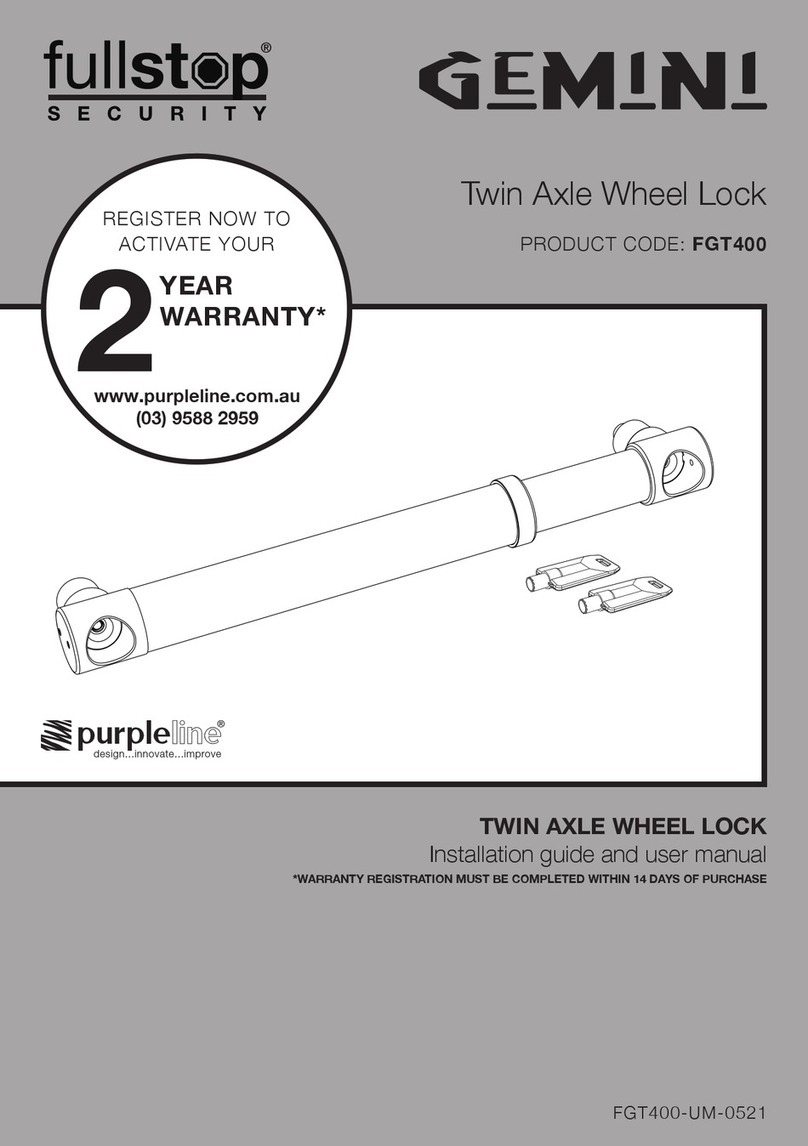 Gemini fullstop security purpleline FGT400 Installation guide and user's manual