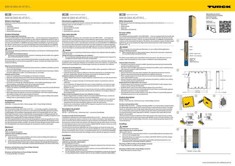 turck IMX18-DI03-4S-4T1R-S Series quick start guide