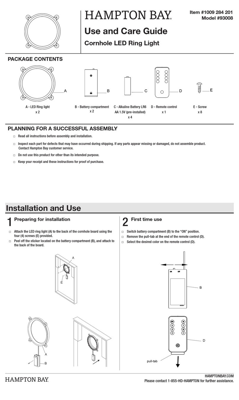 HAMPTON BAY Cornhole 93008 User manual