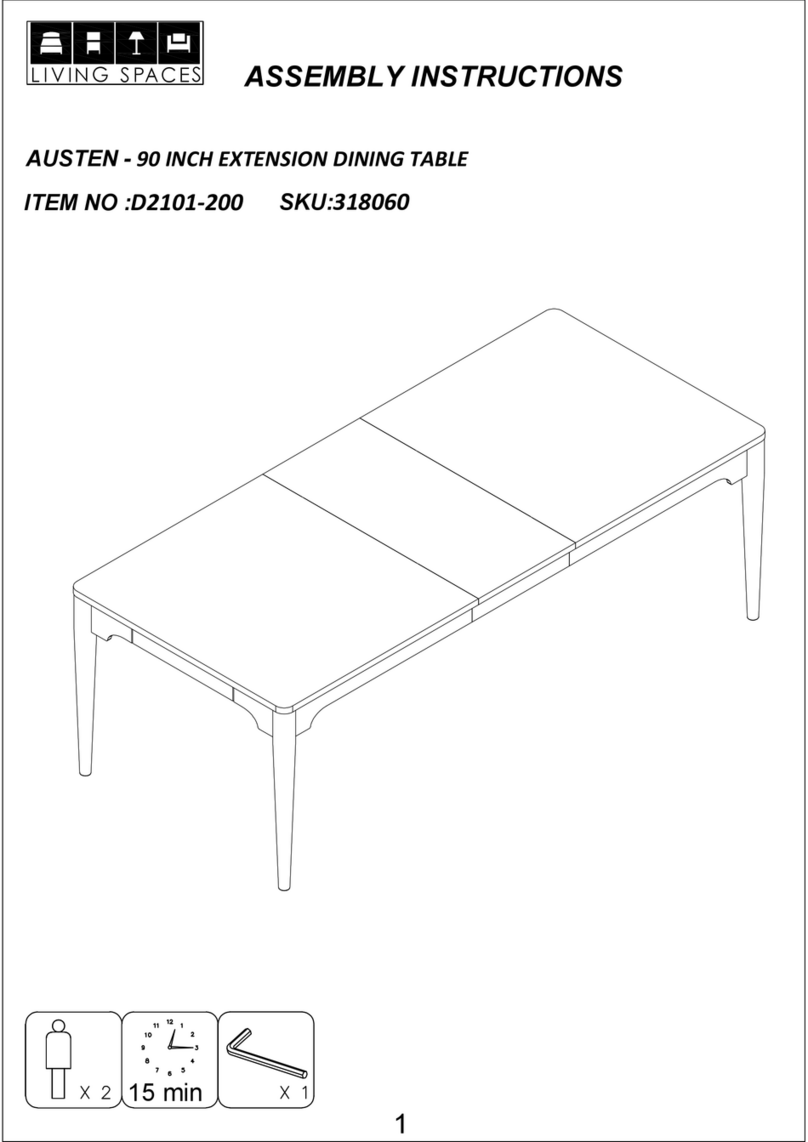 Living Spaces AUSTEN D2101-200 User manual