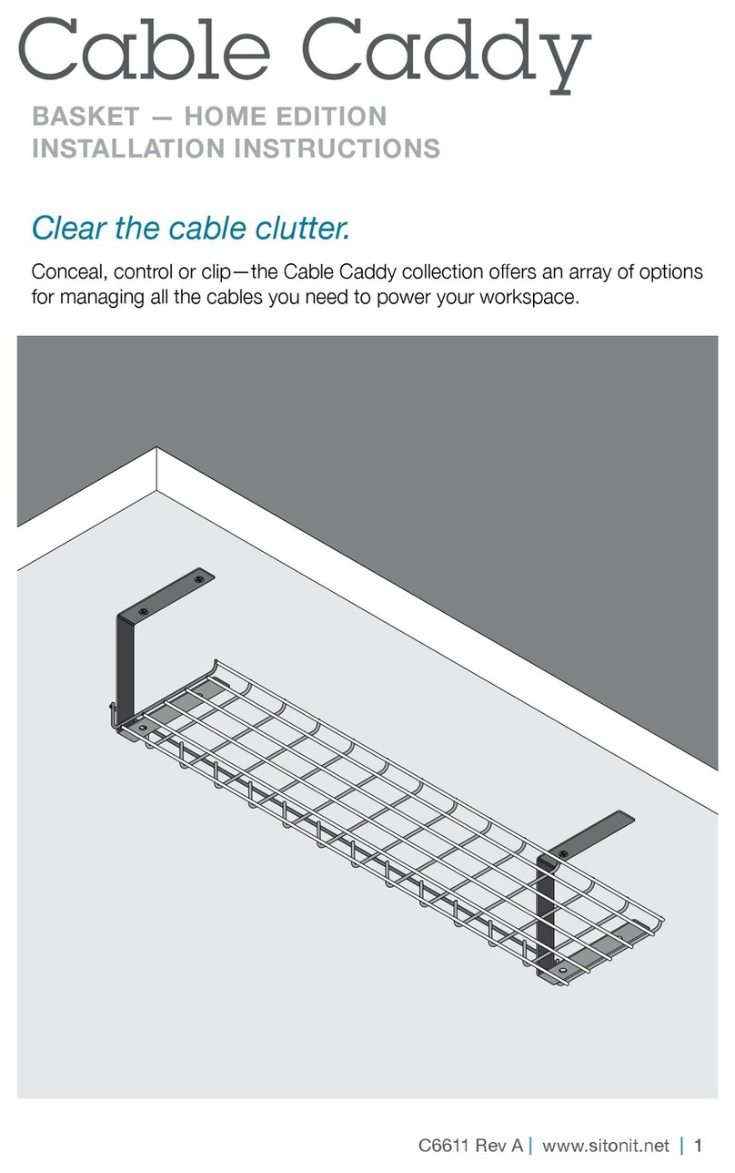 SitOnit Seating Cable Caddy installation instructions