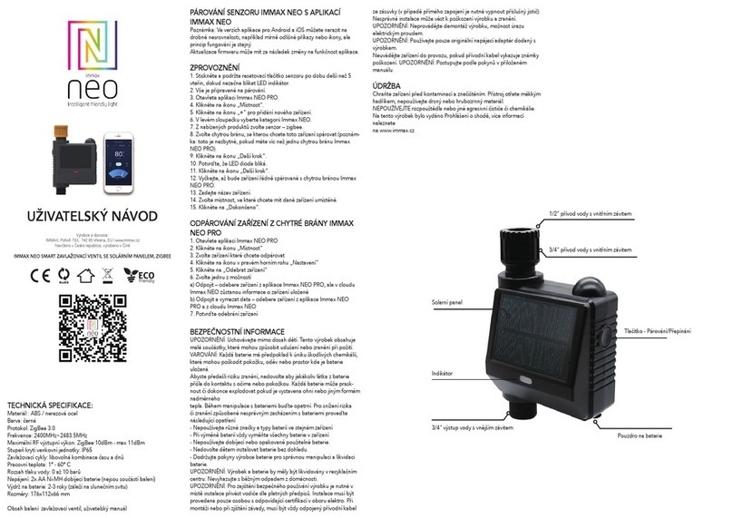 IMMAX NEO PRO user manual