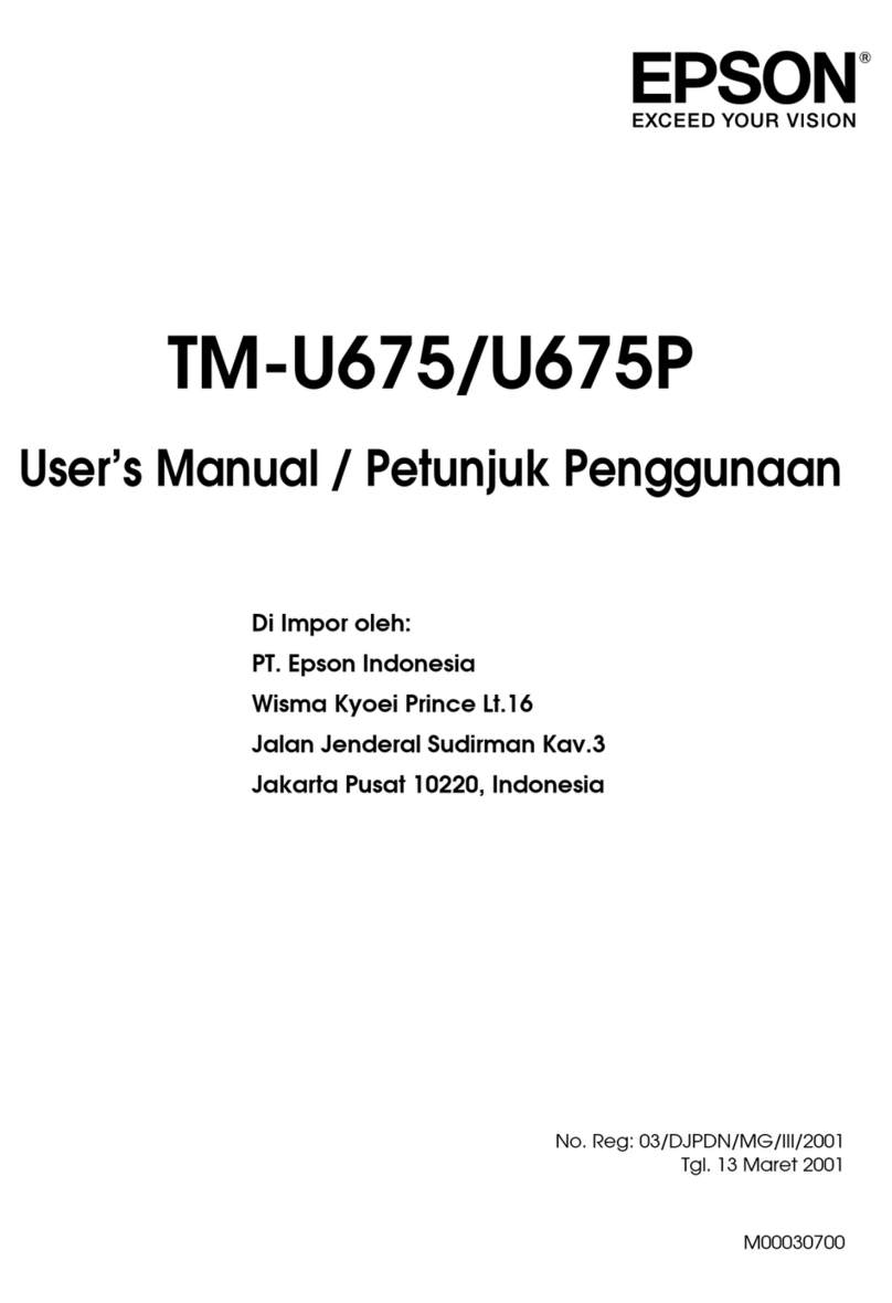 Epson U675 - TM Color Dot-matrix Printer user manual