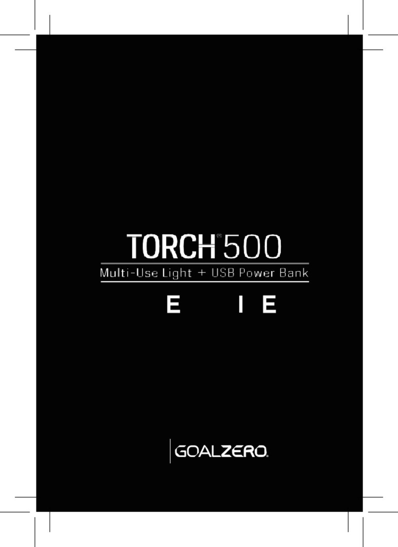 GOAL ZERO TORCH 500 User manual GOAL ZERO TORCH 500 User manual