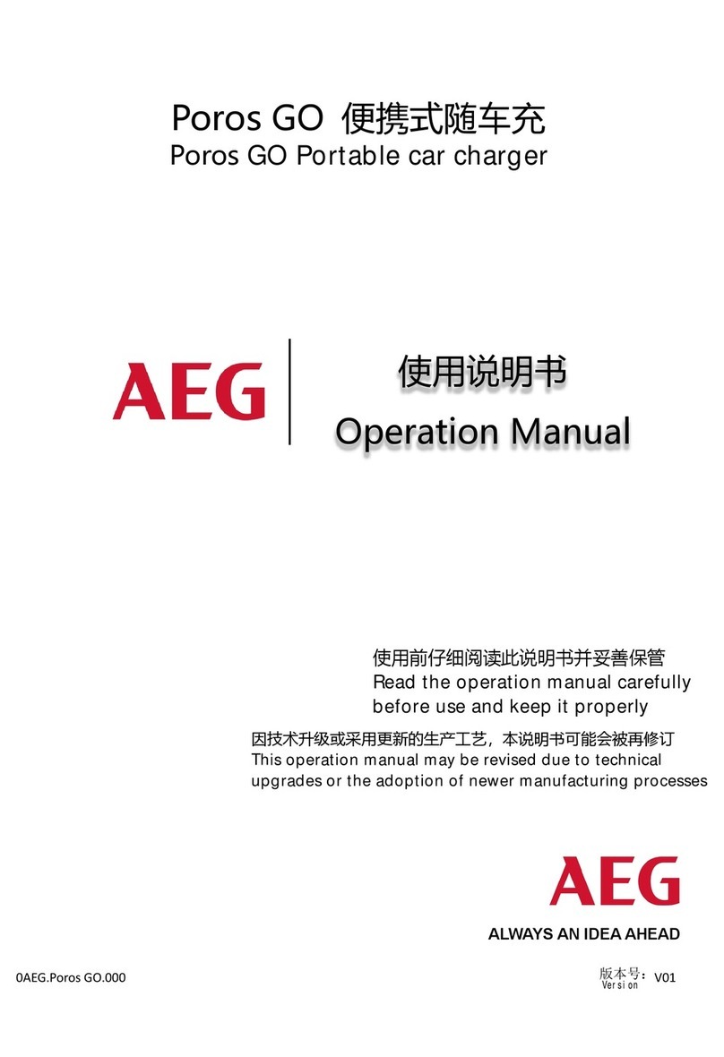 AEG Poros GO Operation manual