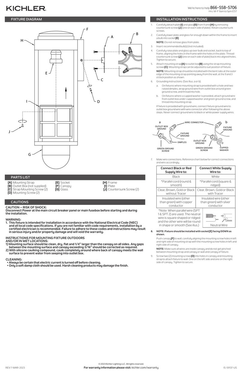 Kichler Lighting Hone 59138B User manual