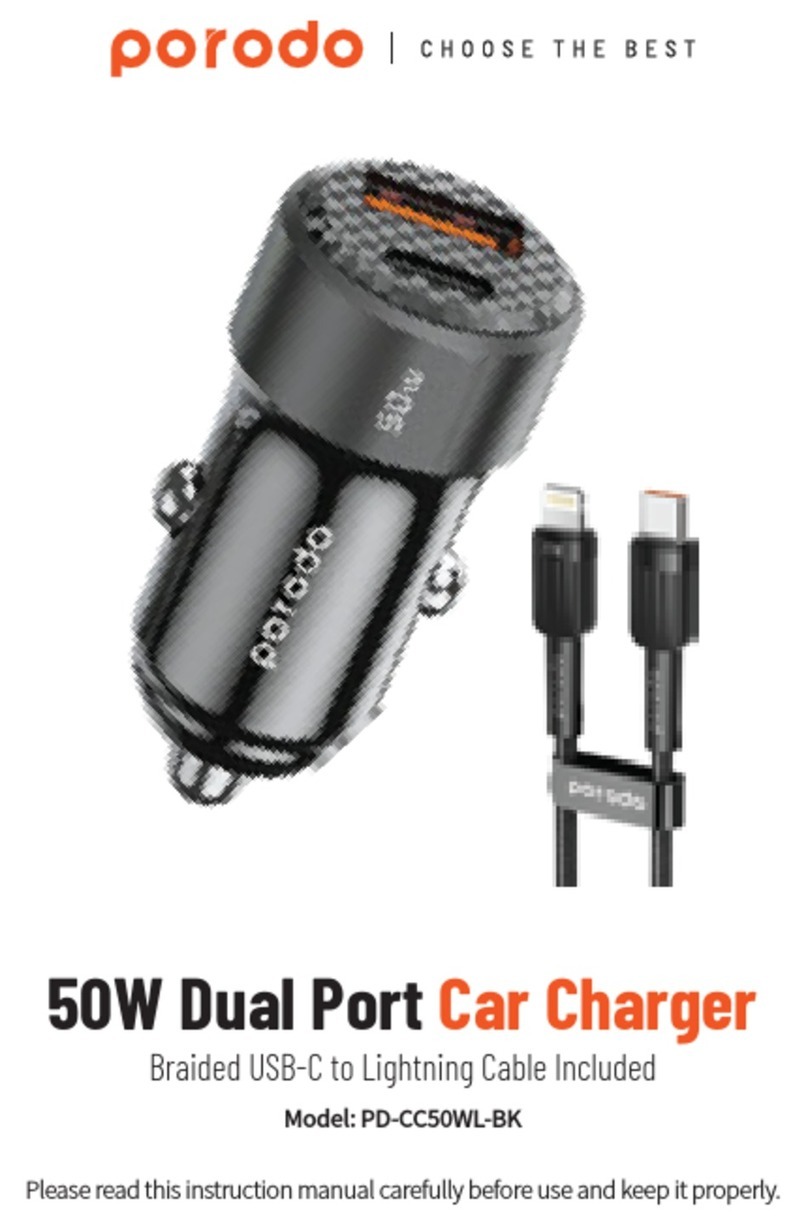 PORODO PD-CC50WL-BK quick start guide
