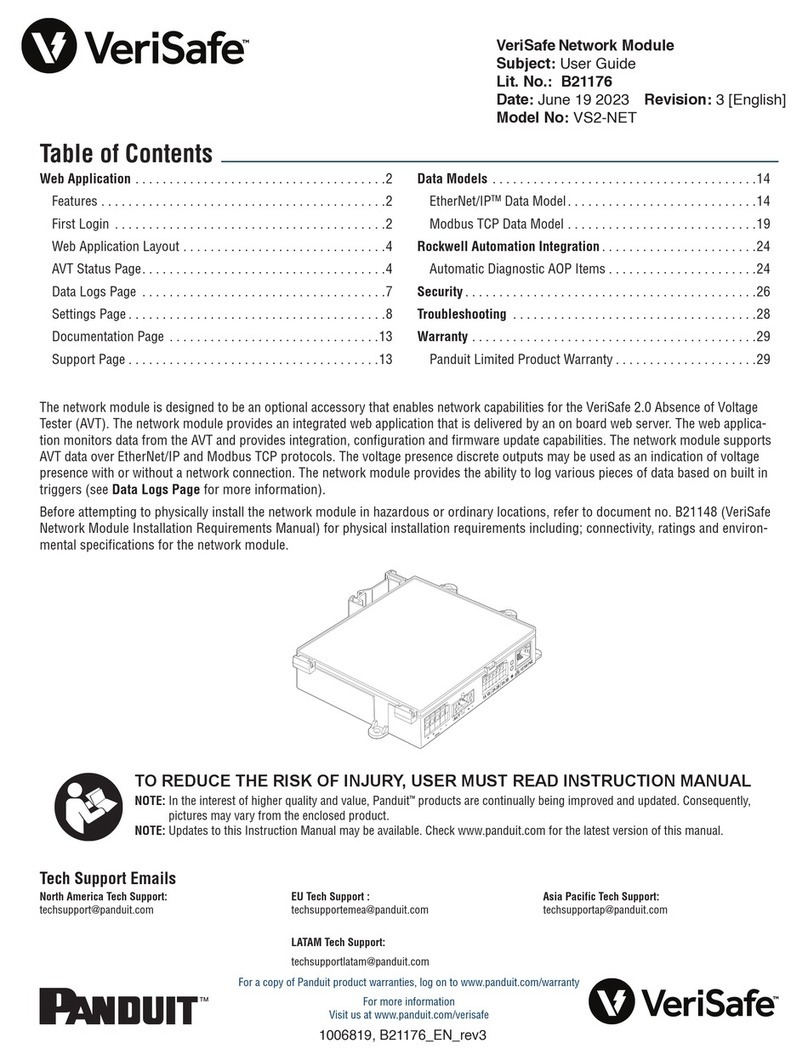Panduit VeriSafe VS2-NET user guide