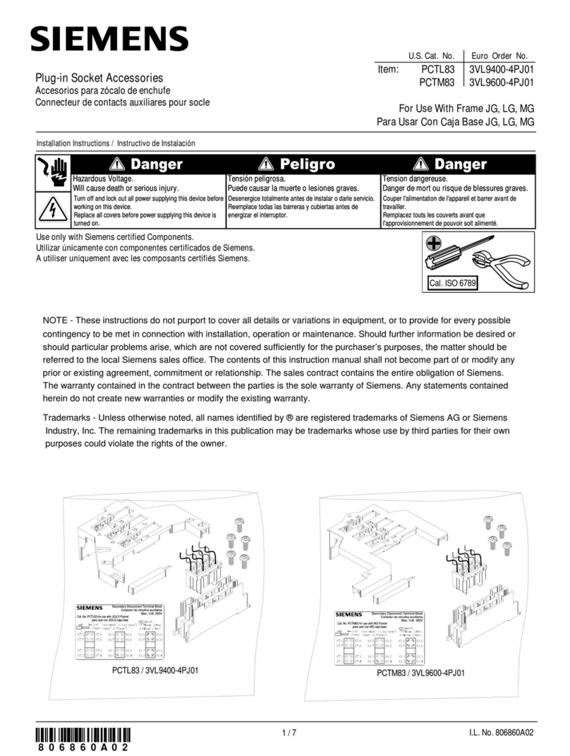 Siemens PCTL83 installation instructions