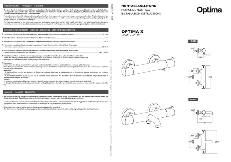 Optima X ND451 User manual