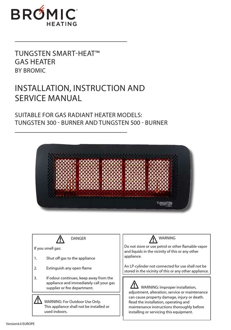 Bromic Heating TUNGSTEN 300-BURNER Troubleshooting guide