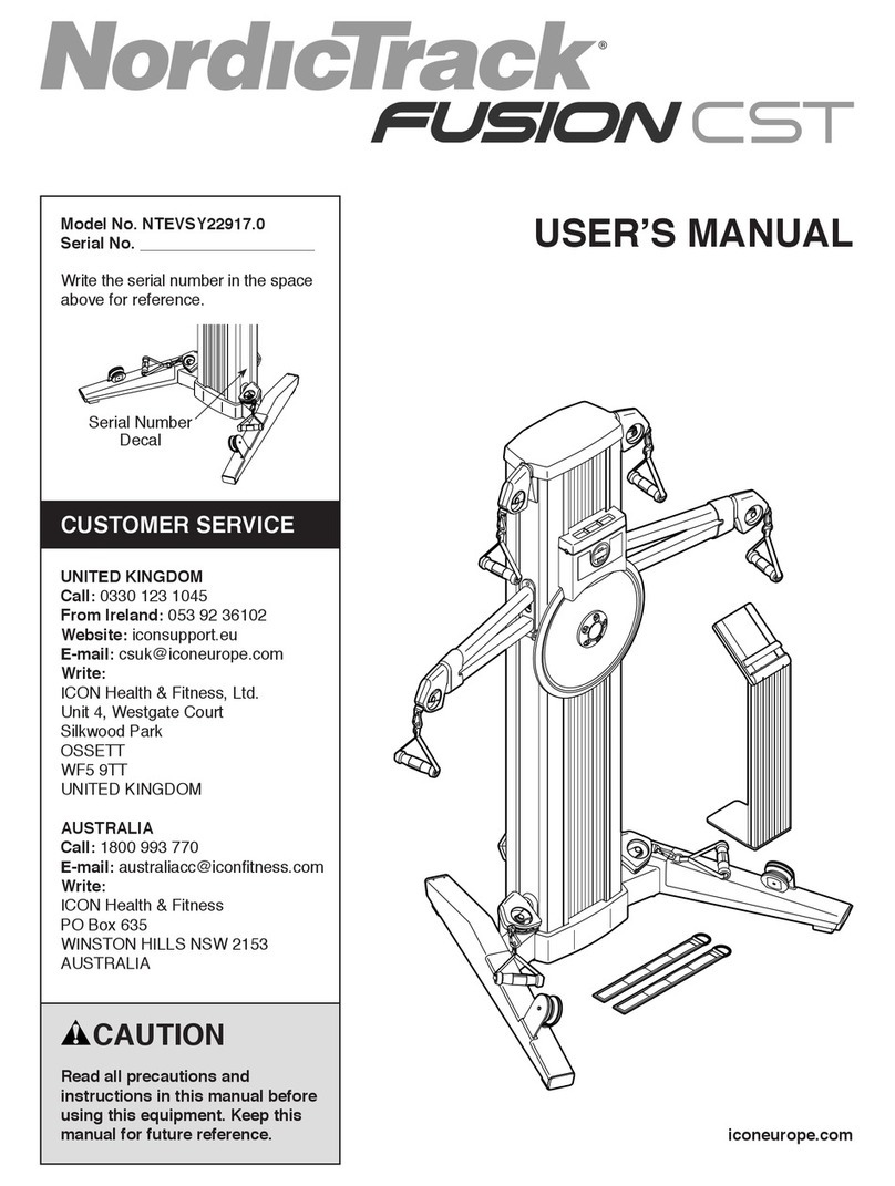 NordicTrack NTEVSY22917.0 User manual