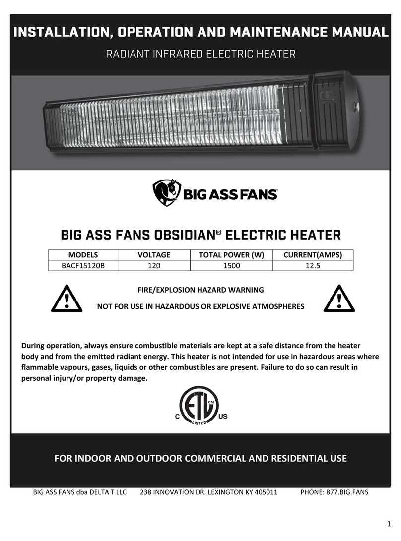 Bigassfans OBSIDIAN BACF15120B Installation, operation and maintenance manual