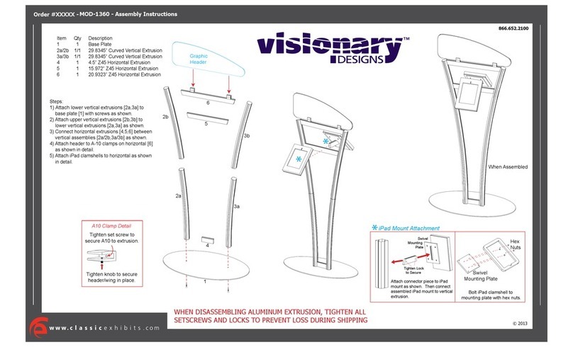 VISIONARY DESIGNS MOD-1360 User manual