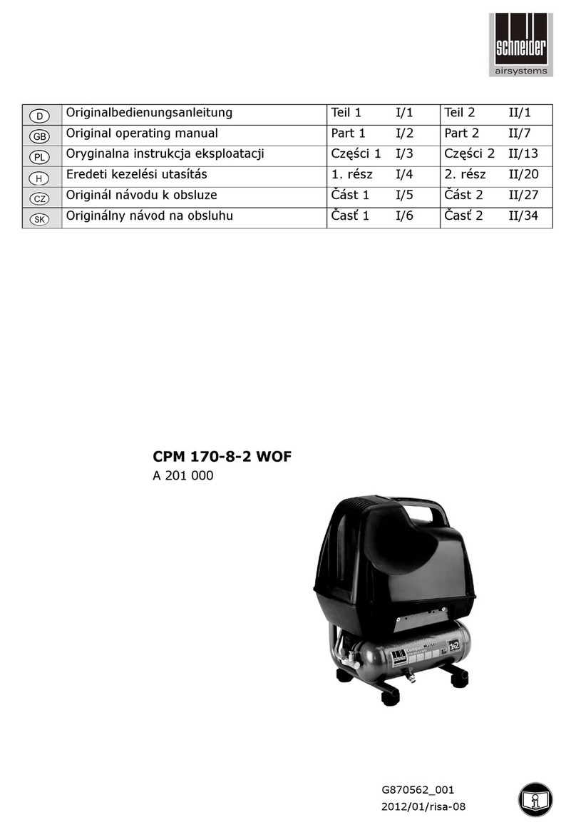 Schneider Airsystems CPM 170-8-2 WOF Installation instructions Schneider Airsystems CPM 170-8-2 WOF Installation instructions