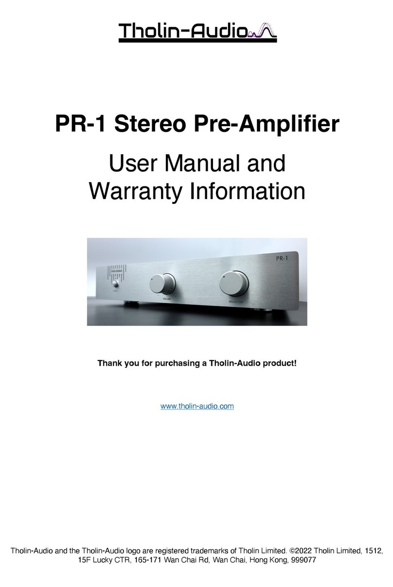 Tholin-Audio PR-1 User manual and warranty