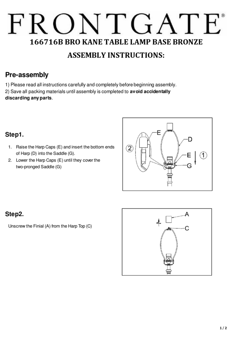 Frontgate BRO KANE 166716B Assembly instructions