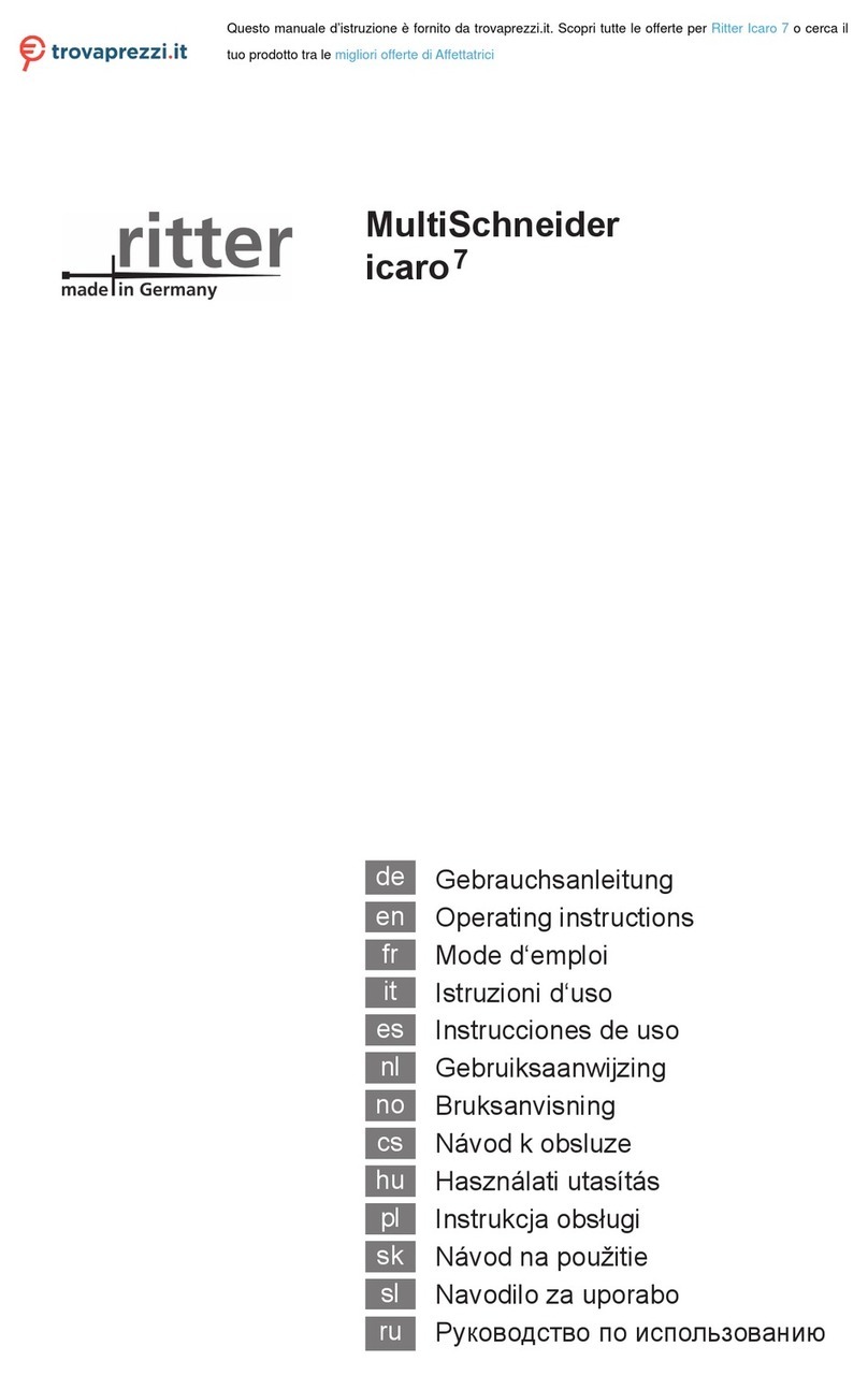 Ritter MultiSchneider Icaro 7 User manual