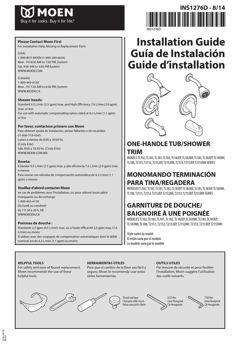 Moen TL102 Series User manual