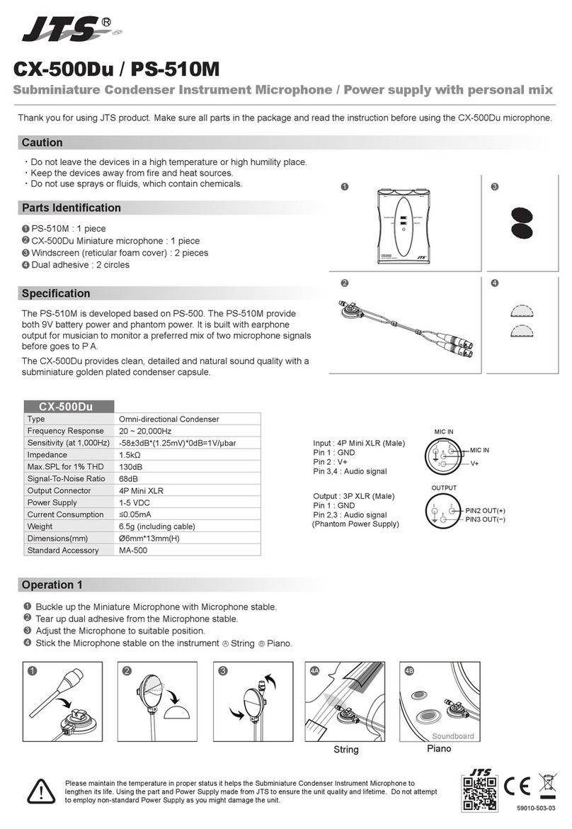 JTS CX-500Du/PS-510M User manual
