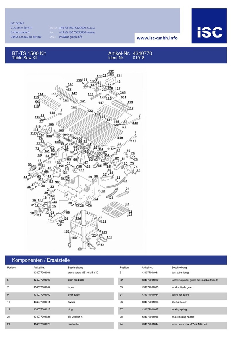 ISC BT-TS 1500 Kit manual