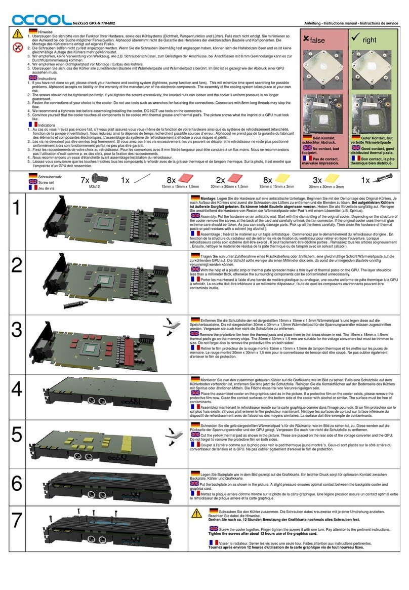 Alphacool NexXxoS GPX-N 770-M0 User manual