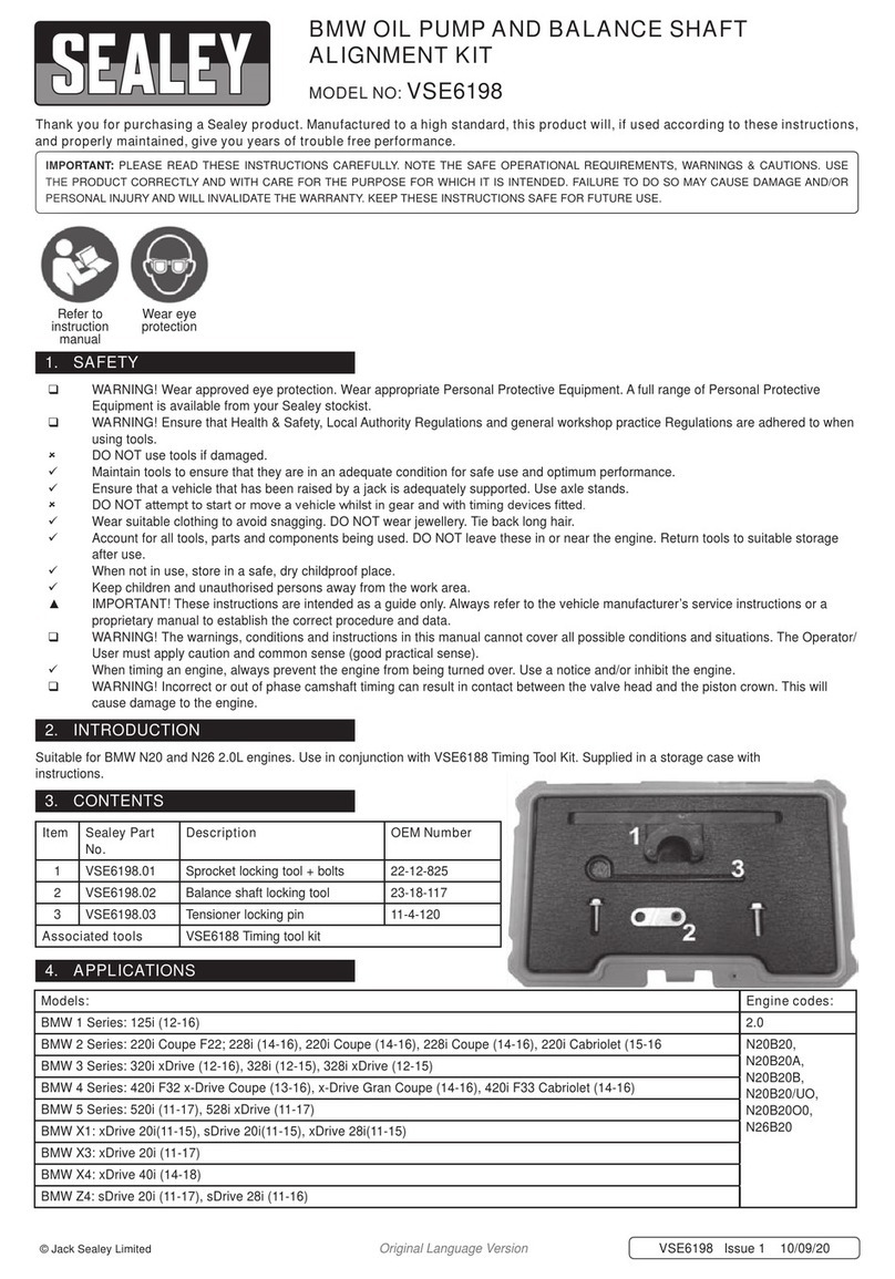 Sealey VSE6198 User manual