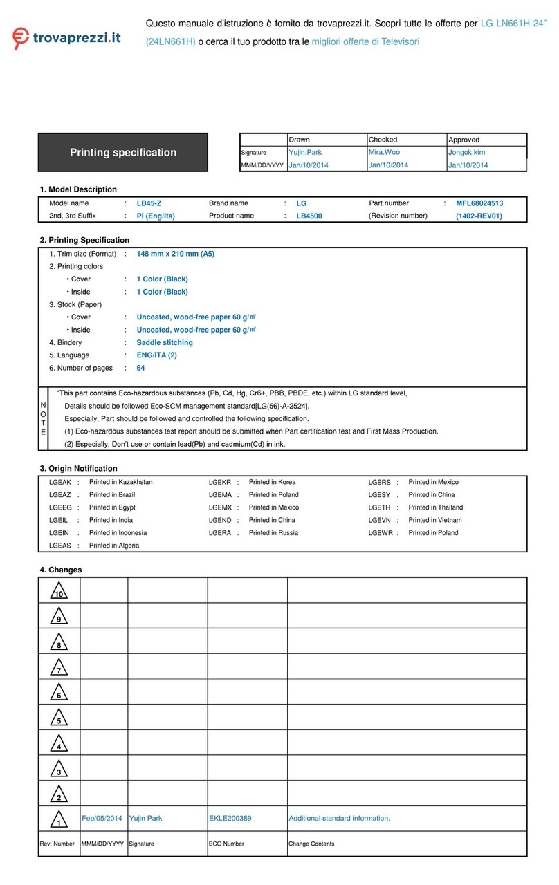 LG 22LB4500-ZB User manual