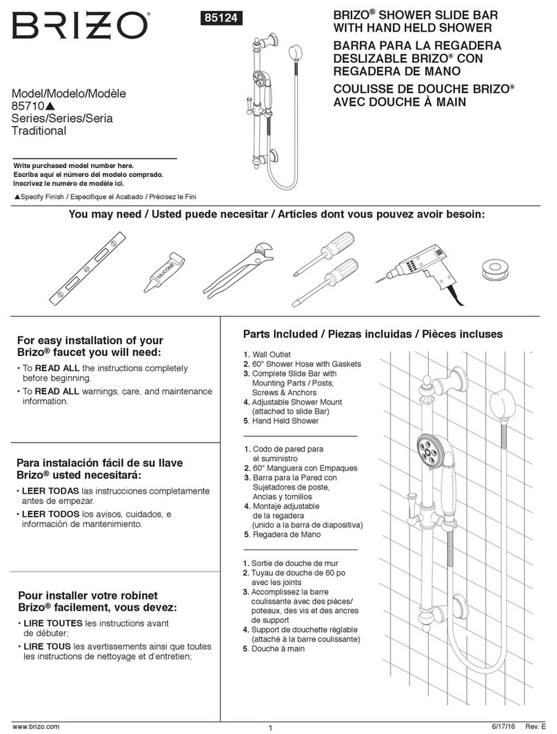 Brizo 85710 Series User manual