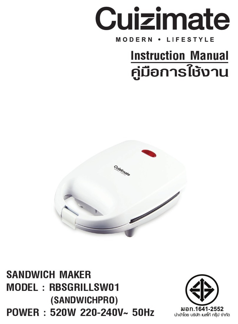 Cuizimate RBSGRILLSW01 instruction manual