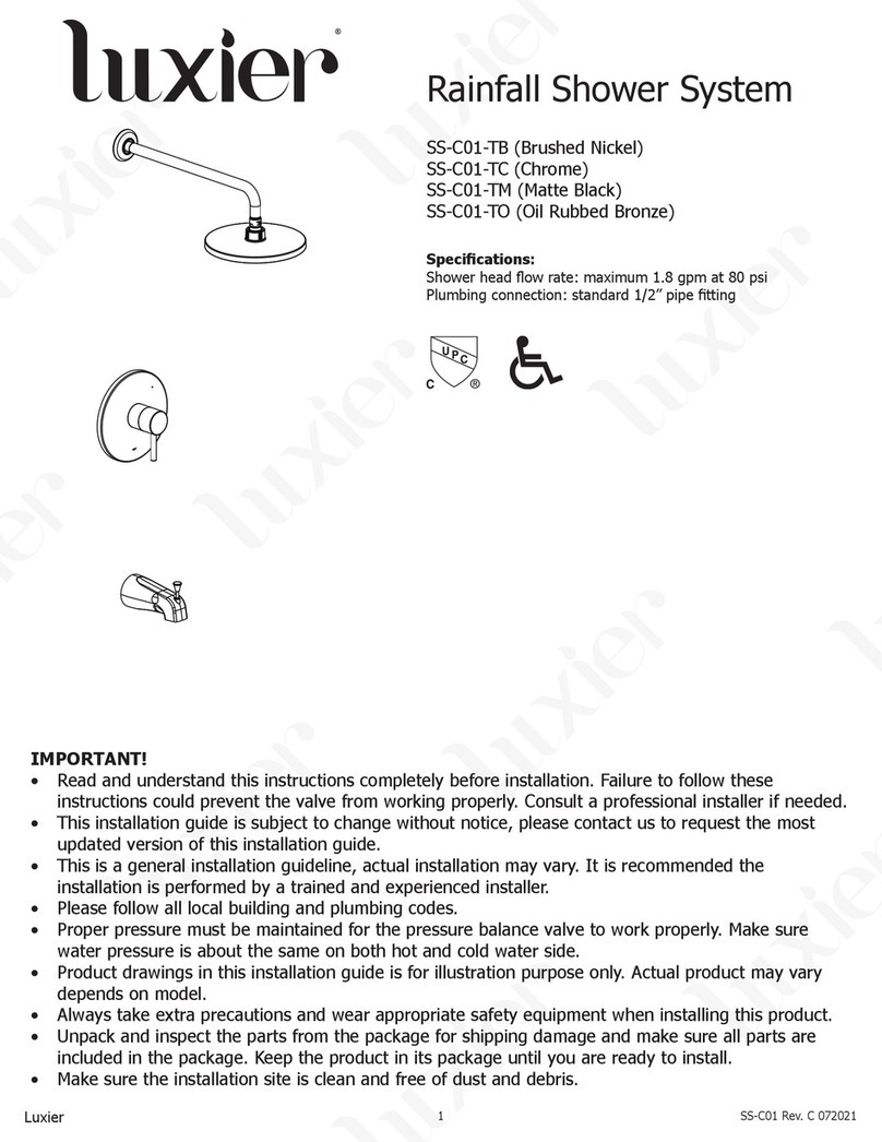 Luxier SS-C01-TB installation instructions