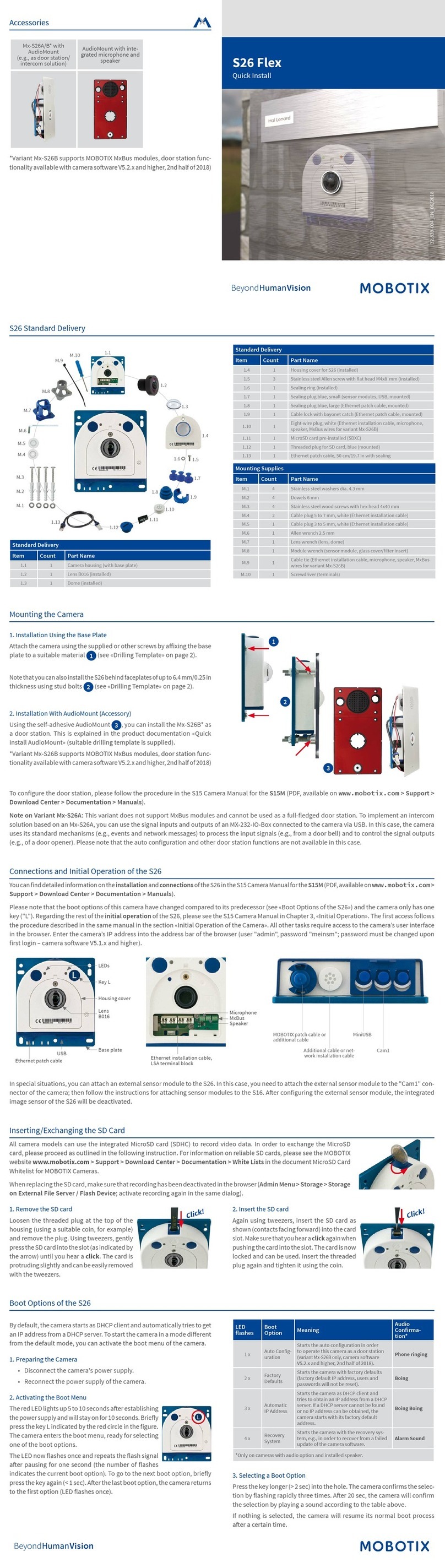 Mobotix S26 Flex Instructions for use