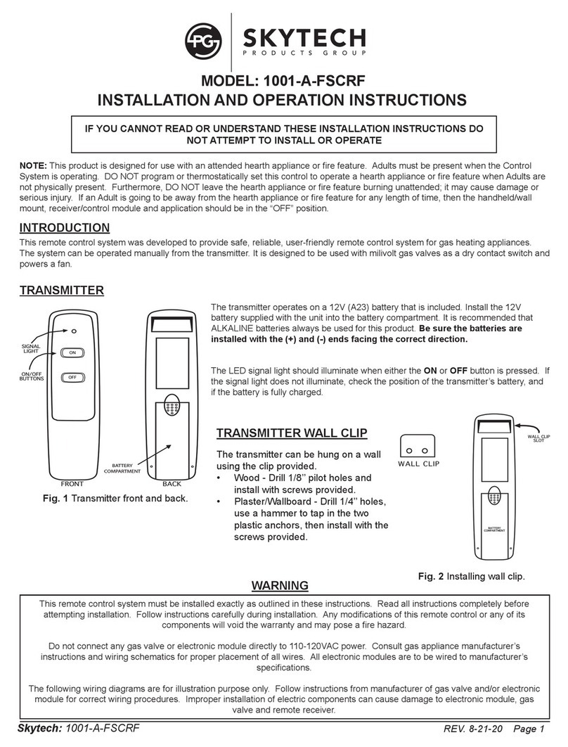 Skytech 1001-A-FSCRF Owner's manual