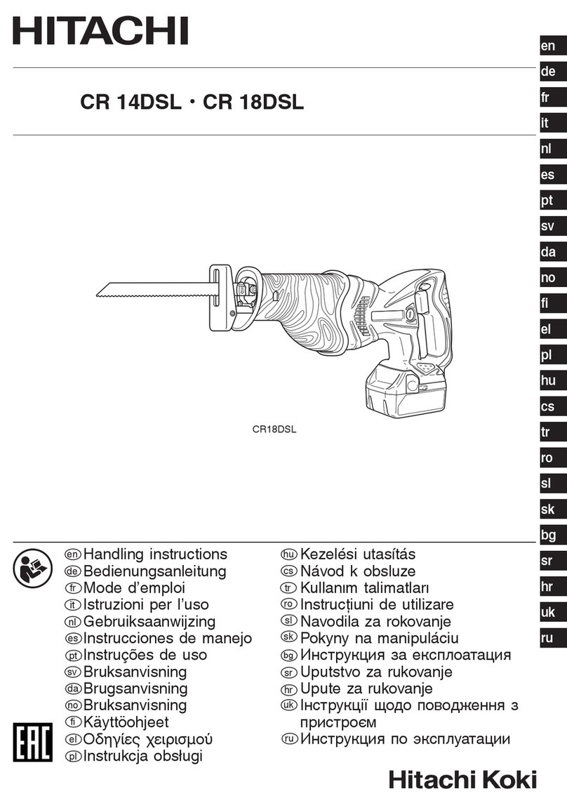 Hitachi Koki CR18DSL Handling instructions