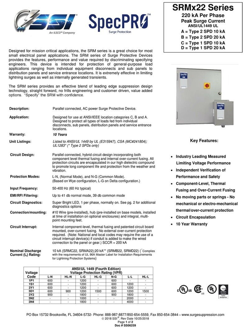 Ilsco SSI SpecPRO SRM 22 Series User manual