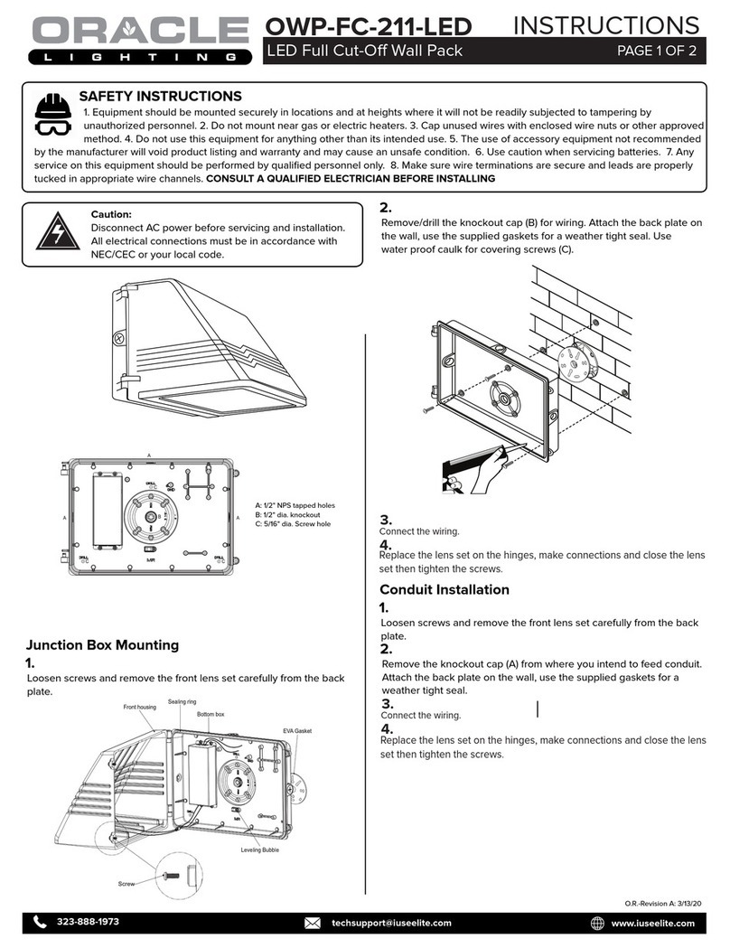ORACLE LIGHTING OWP-FC-211-LED User manual