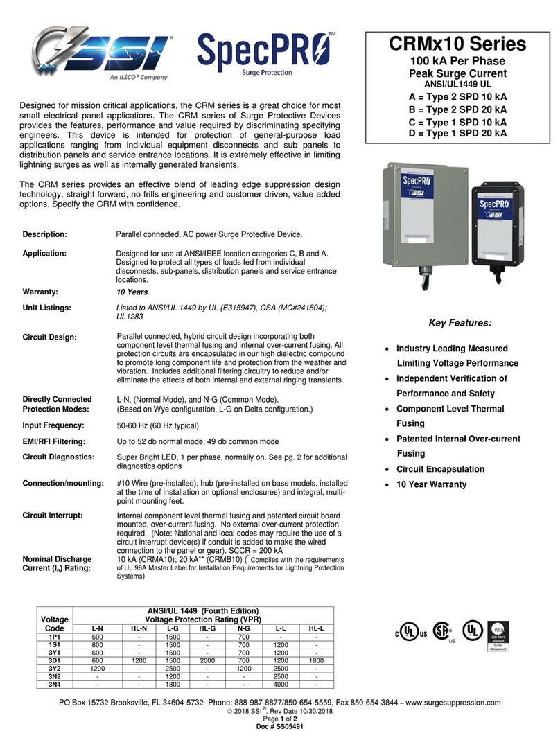 Ilsco SSI SpecPRO CRM 10 Series User manual