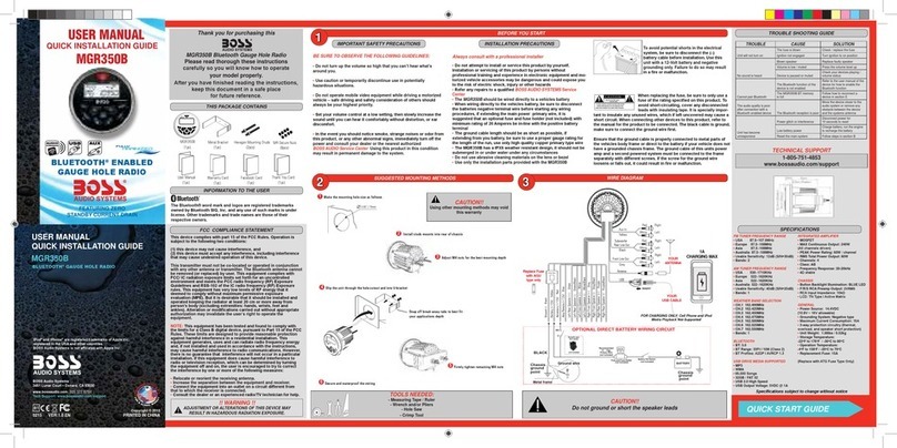 Boss Audio Systems MGR350B user manual Boss Audio Systems MGR350B user manual