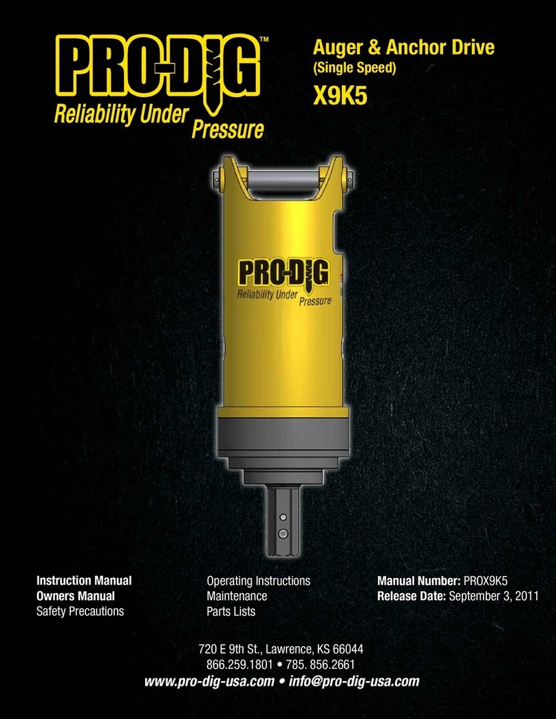 Pro-dig X9K5 owner's manual