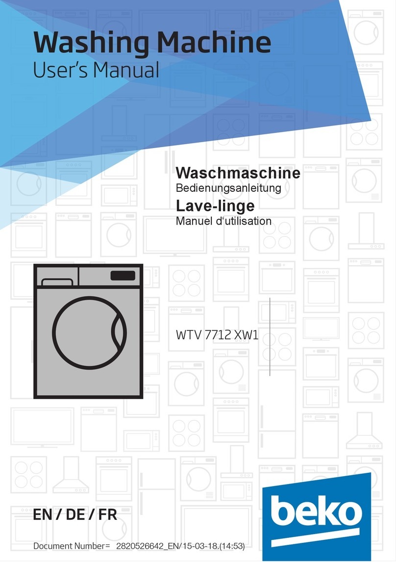 Beko WTV 7712 XW1 user manual