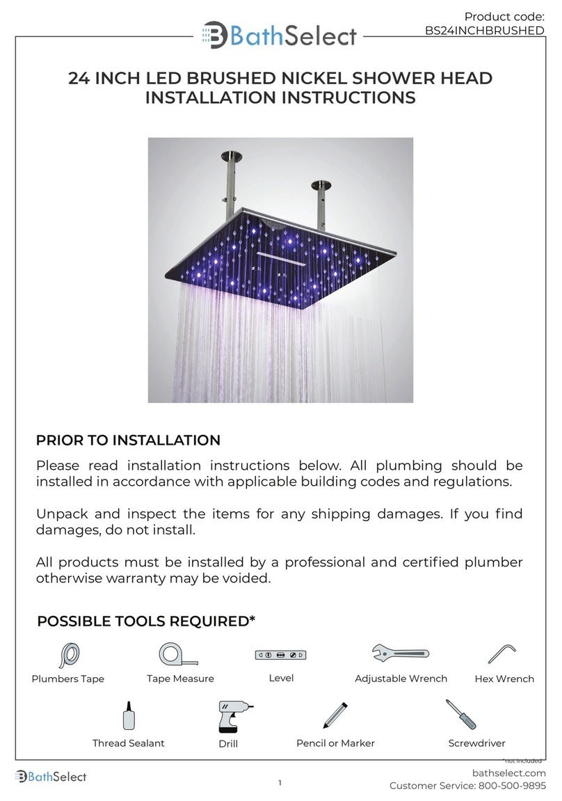 BATHSELECT BS24BRUSHED User manual BATHSELECT BS24BRUSHED User manual